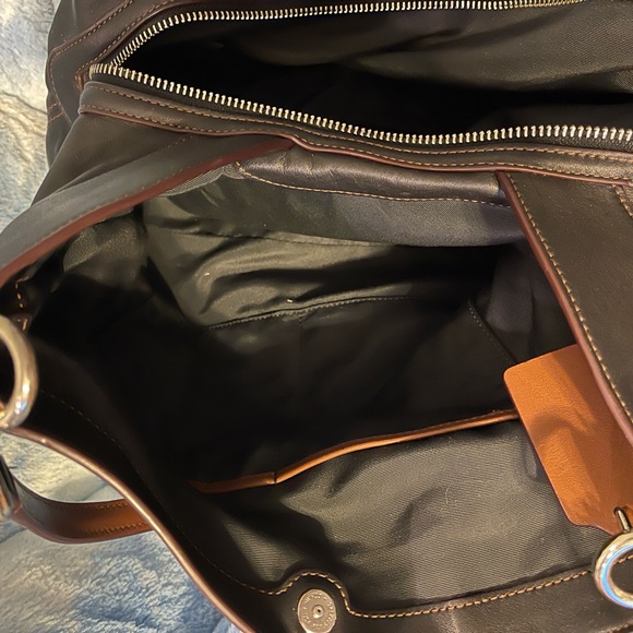 Coach Black and Brown Textured Shoulder Bag - Picture 5 of 7